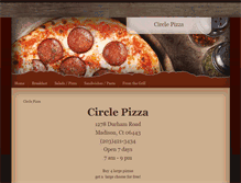 Tablet Screenshot of circlepizza.net